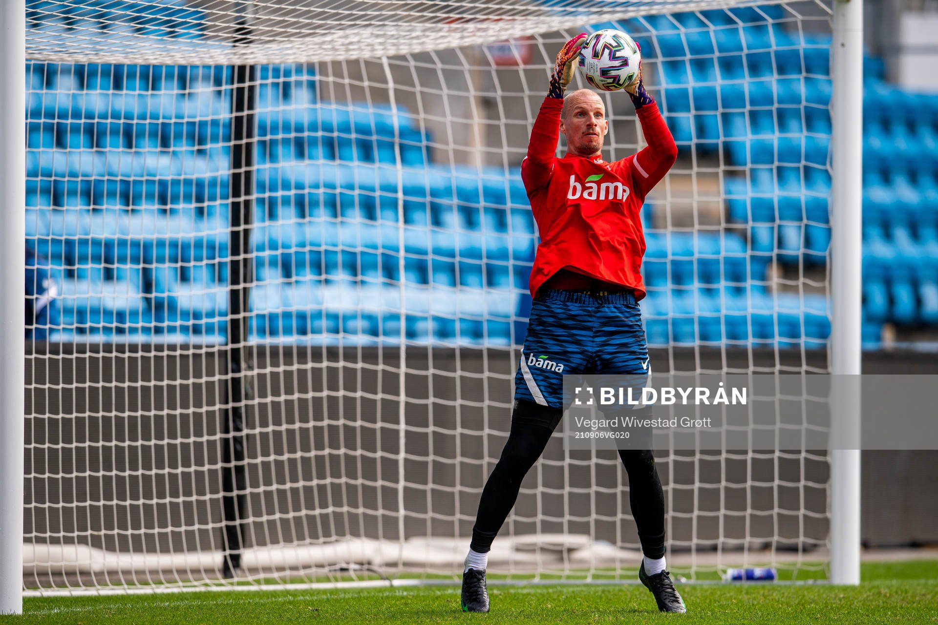 Goalkeeper André Hansen of the Norwegian national football