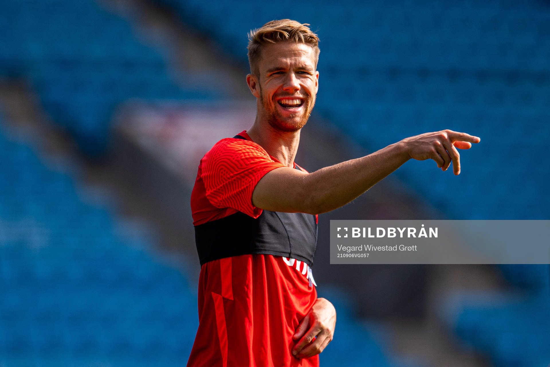Kristoffer Ajer of the Norwegian national football team
