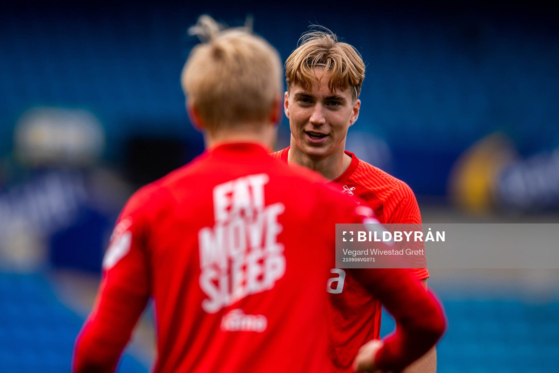 Kristian Thorstvedt of the Norwegian national football team during a training session on September 6, 2021 in Oslo. 