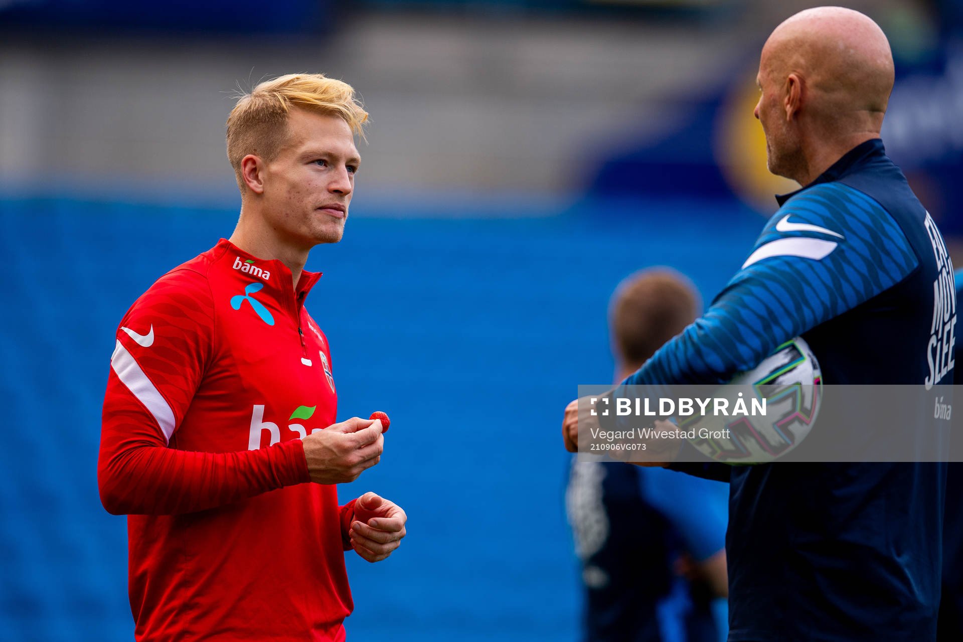 Andreas Hanche-Olsen and Ståle Solbakken, head coach of