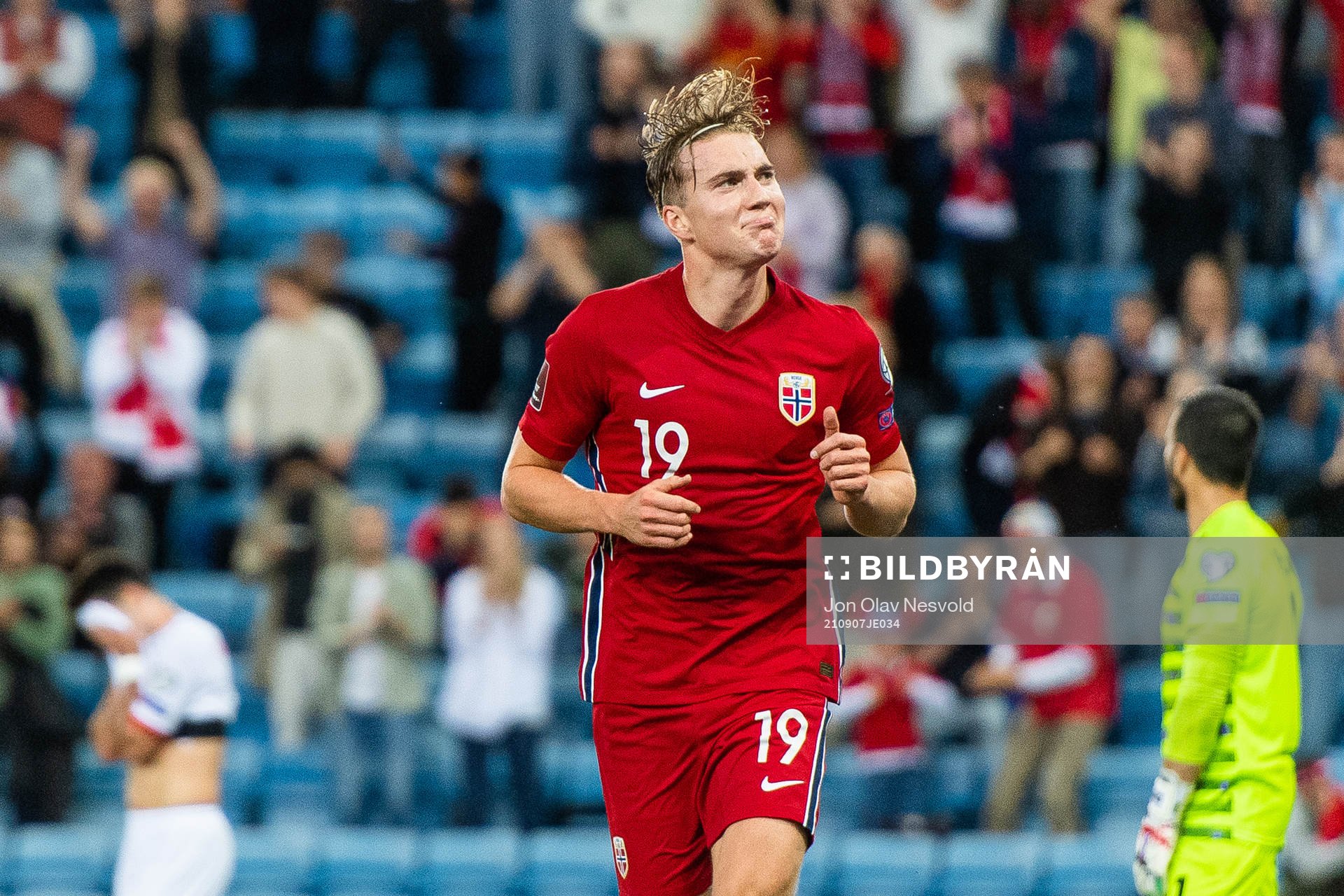 Kristian Thorstvedt of Norway celebrates