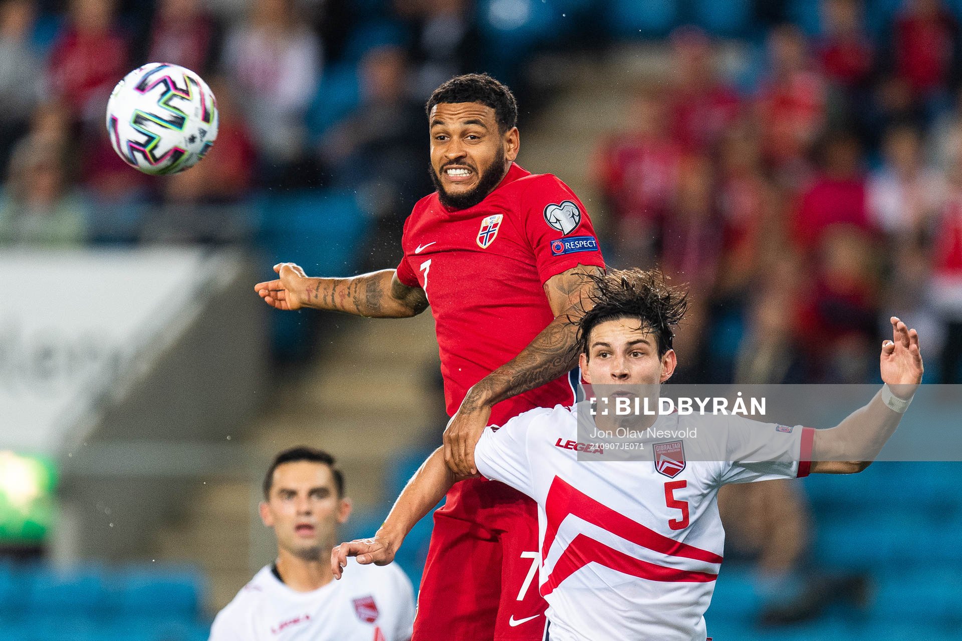 Joshua King of Norway and Louie Annesley of Gibraltar