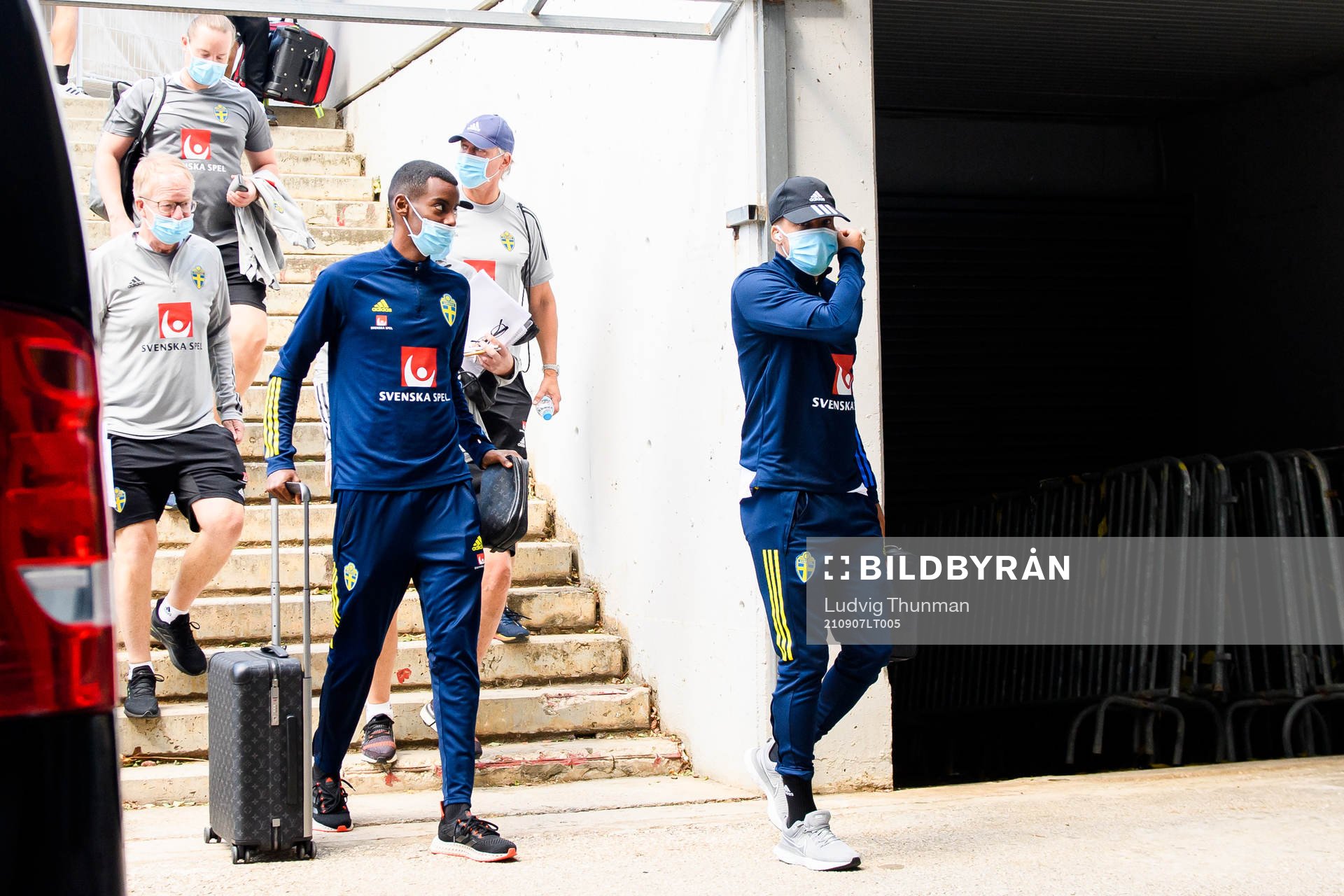 Alexander Isak of the Swedish national football team arrive