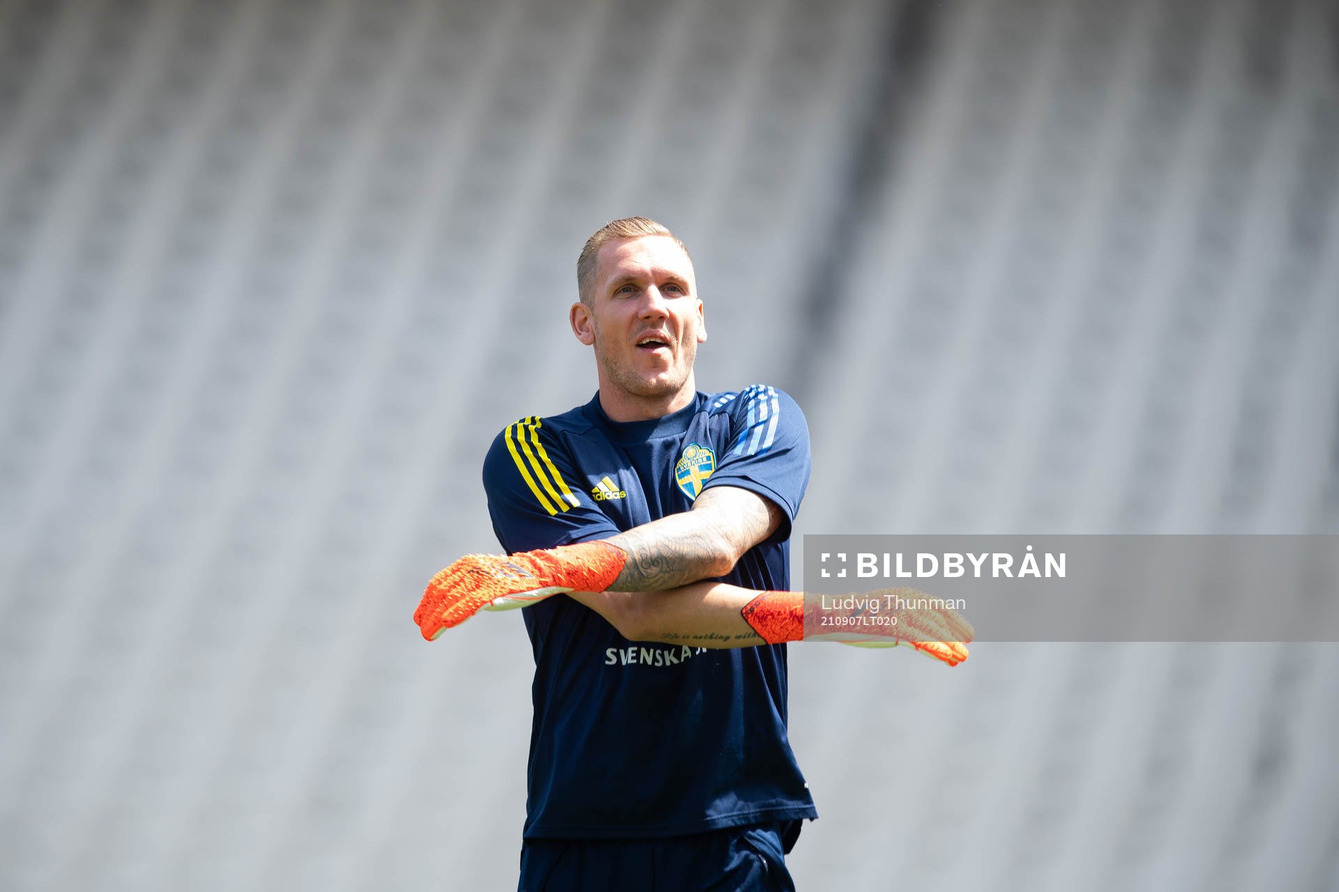 goalkeeper Robin Olsen of the Swedish national football team