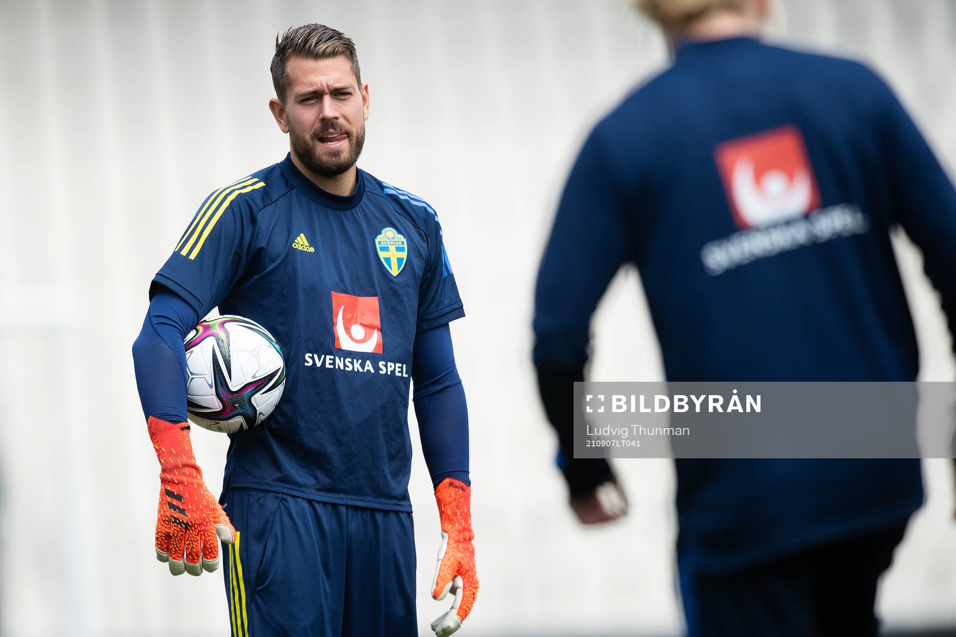 goalkeeper Kristoffer Nordfeldt of the Swedish national