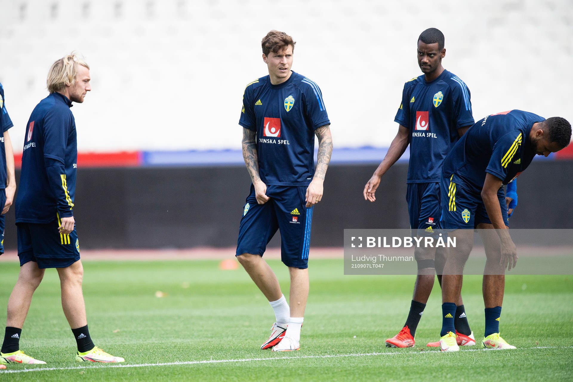 Emil Forsberg, Victor Nilsson Lindelöf, Alexander Isak and