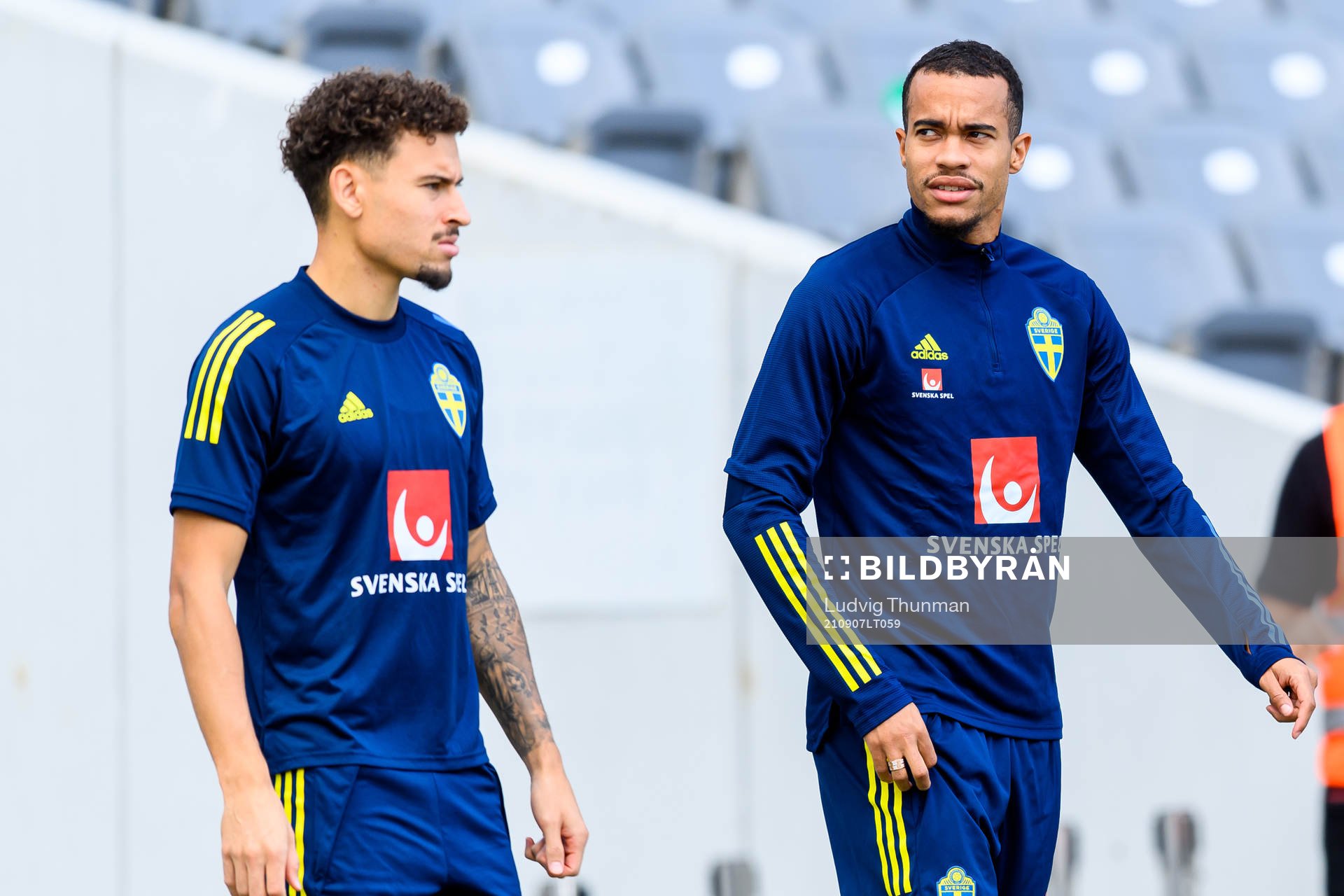 Jordan Larsson and Robin Quaison of the Swedish national