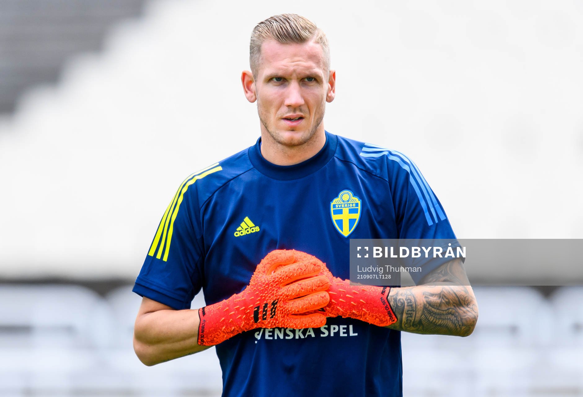Goalkeeper Robin Olsen of the Swedish national football team