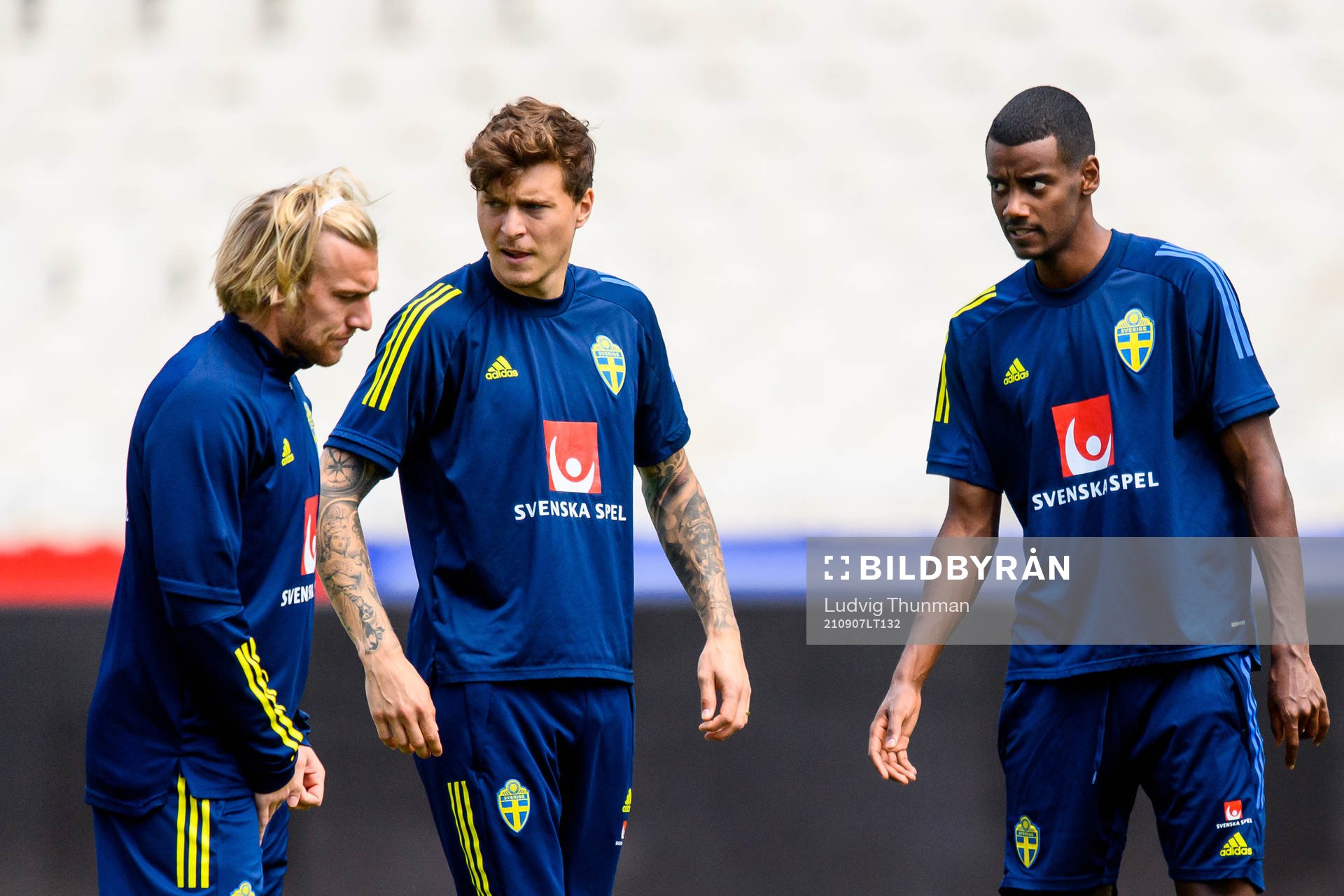 Emil Forsberg, Victor Nilsson Lindelöf and Alexander Isak