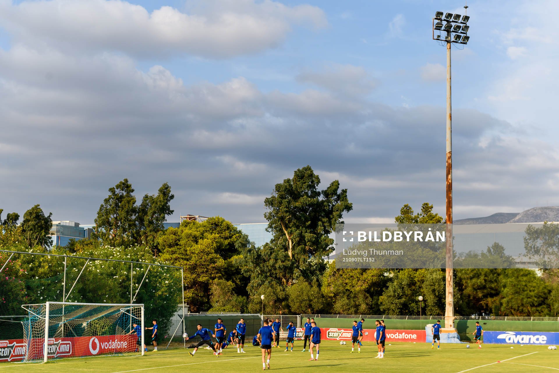General view of the Greek national football team