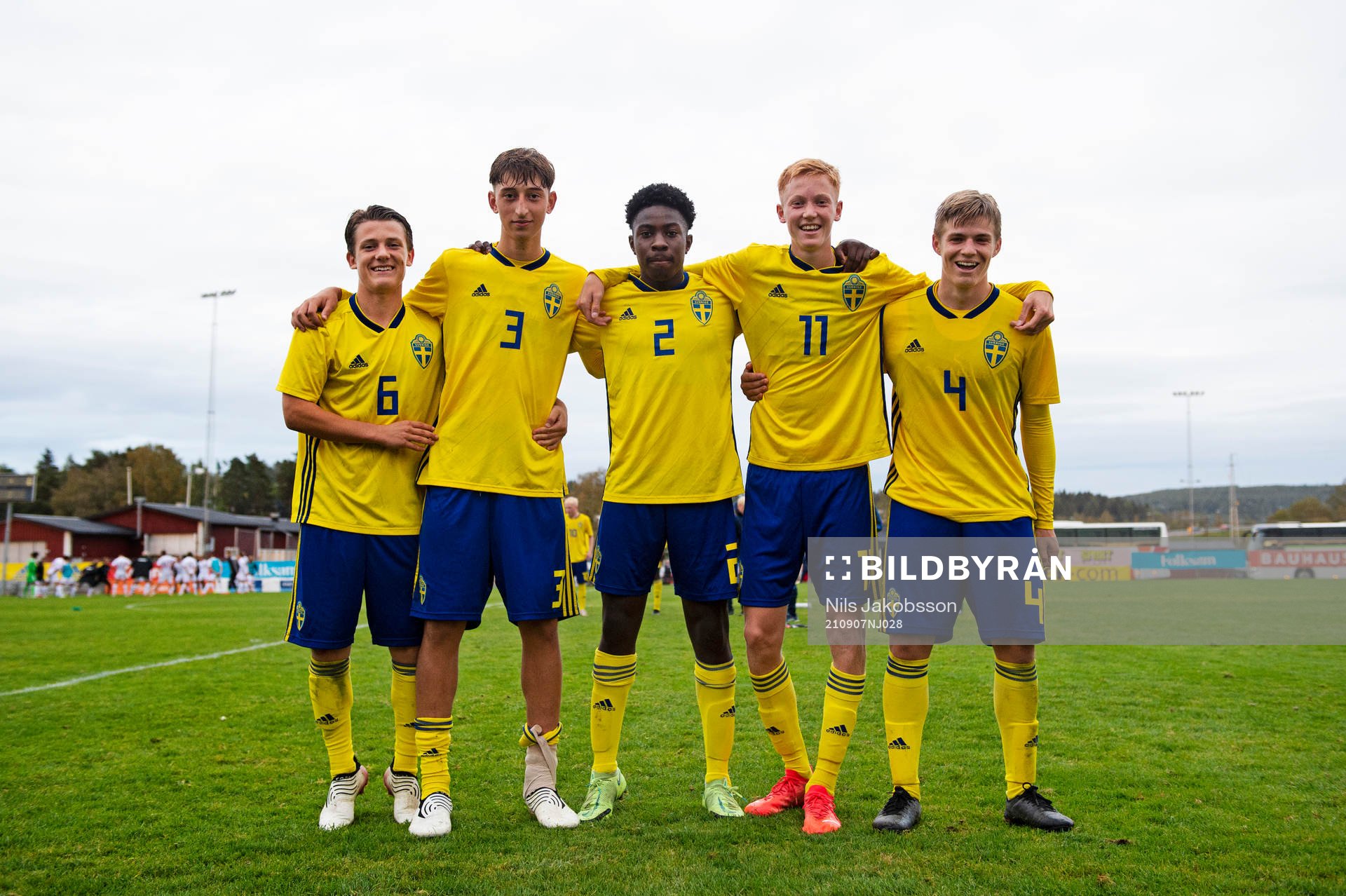 Sveriges Melwin Berg, Jonas Rouhi, Raymond Adjei, Hugo