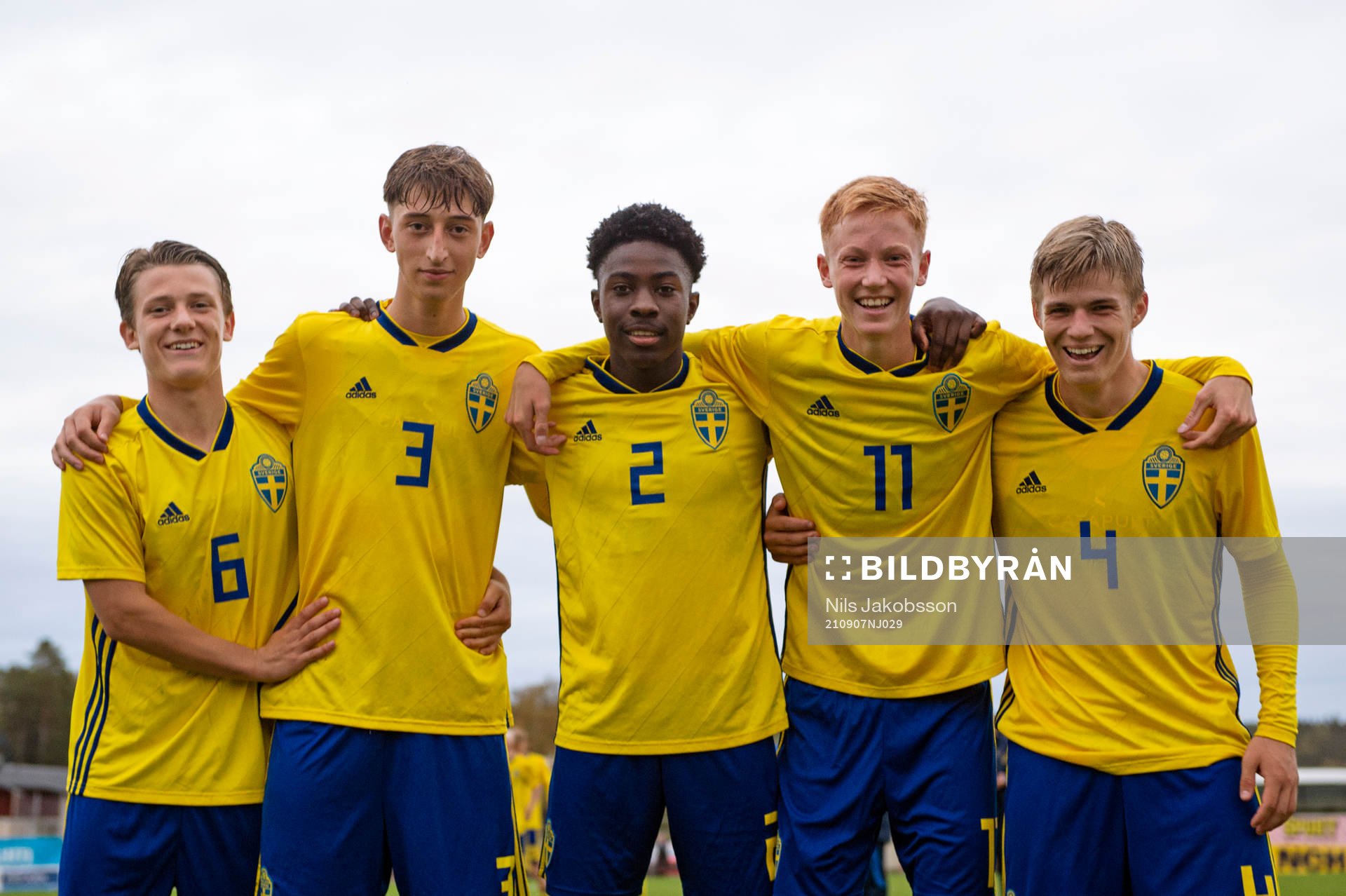 Sveriges Melwin Berg, Jonas Rouhi, Raymond Adjei, Hugo