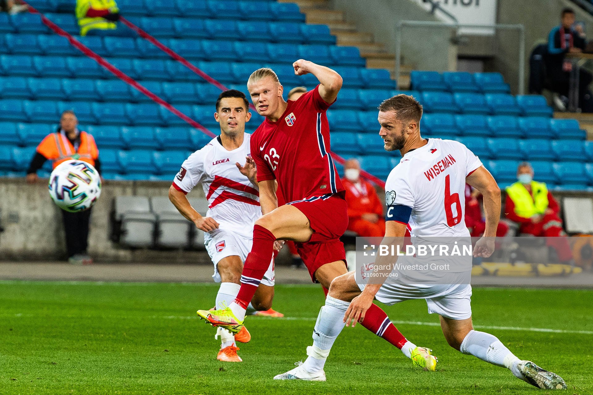 Erling Braut Haaland of Norway scores 3-0