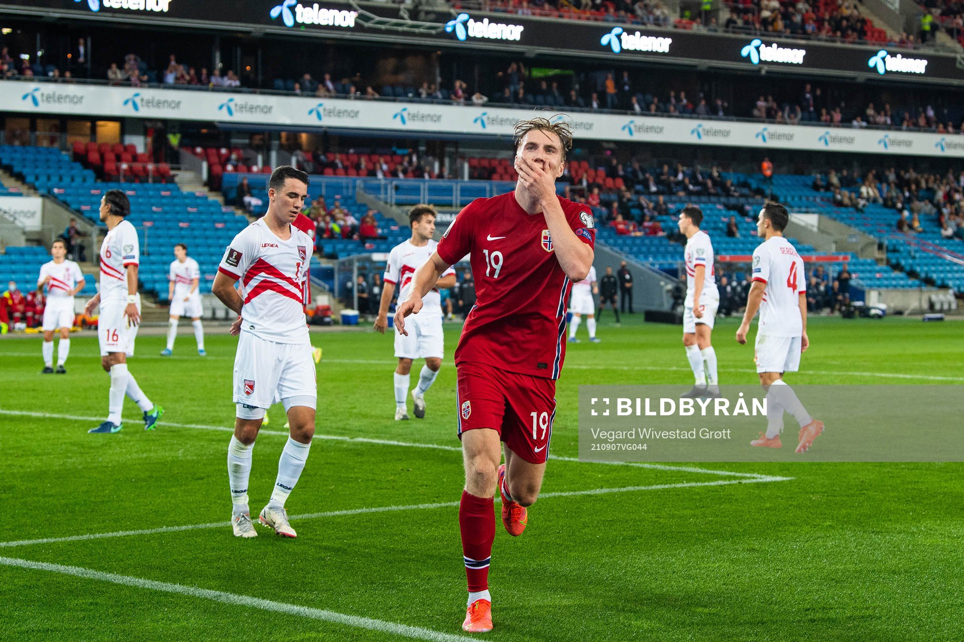 Kristian Thorstvedt of Norway reacts