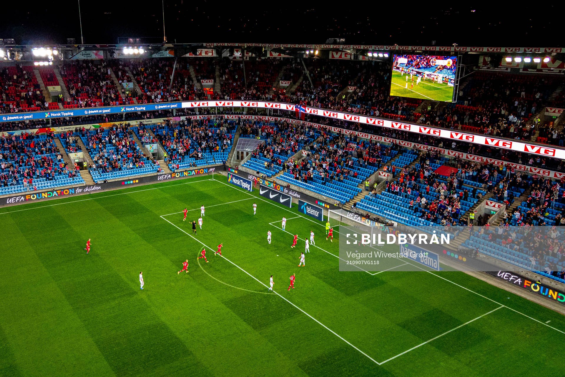 General view of Ullevaal stadion as Kristian Thorstvedt