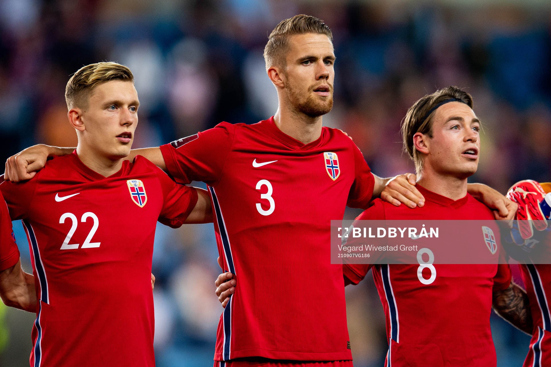 Marcus Holmgren Pedersen, Kristoffer Ajer and Patrick Berg