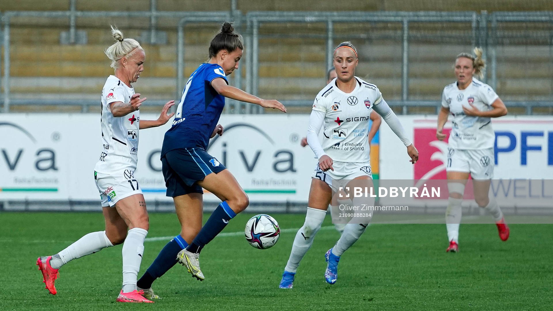 Caroline Seger and Sanne Troelsgaard of Rosengård against