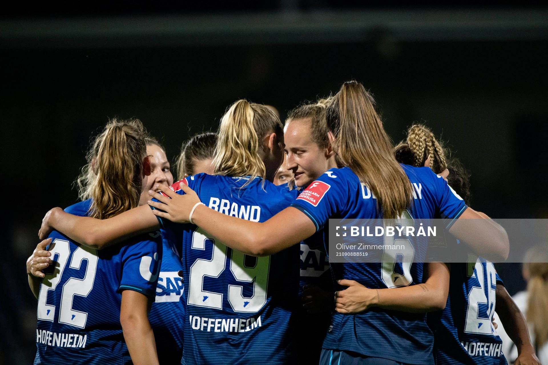 Players of Hoffenheim celebrate