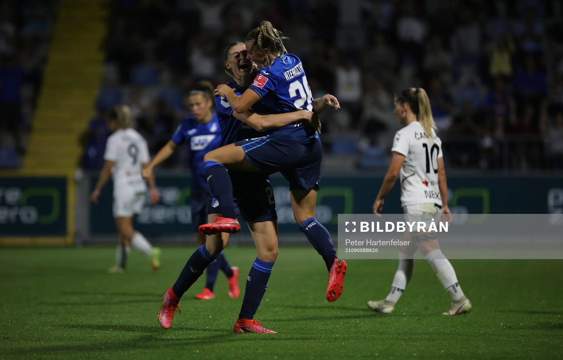 Players of Hoffenheim celebrate