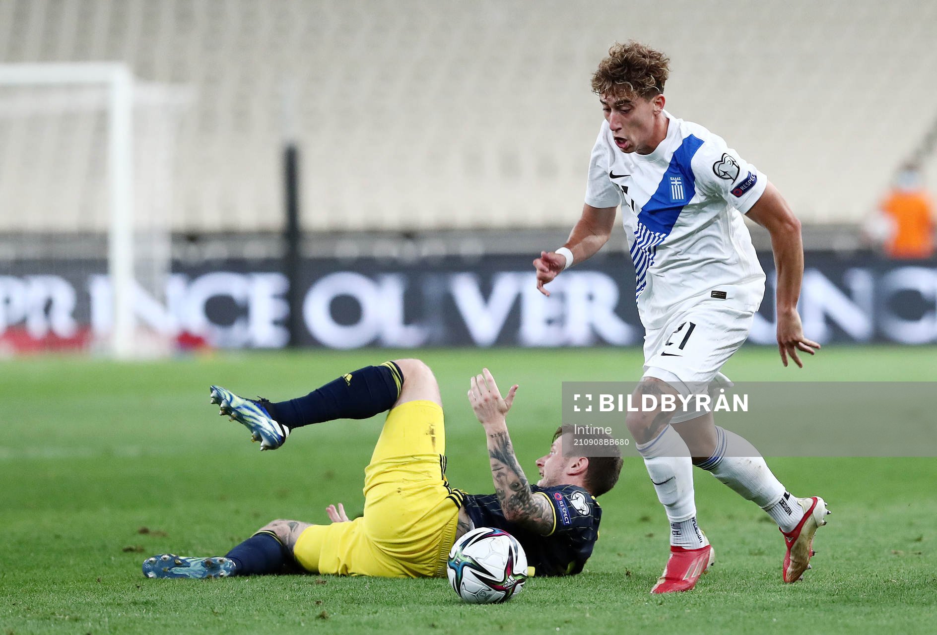 Kostas Tsimikas of Greece