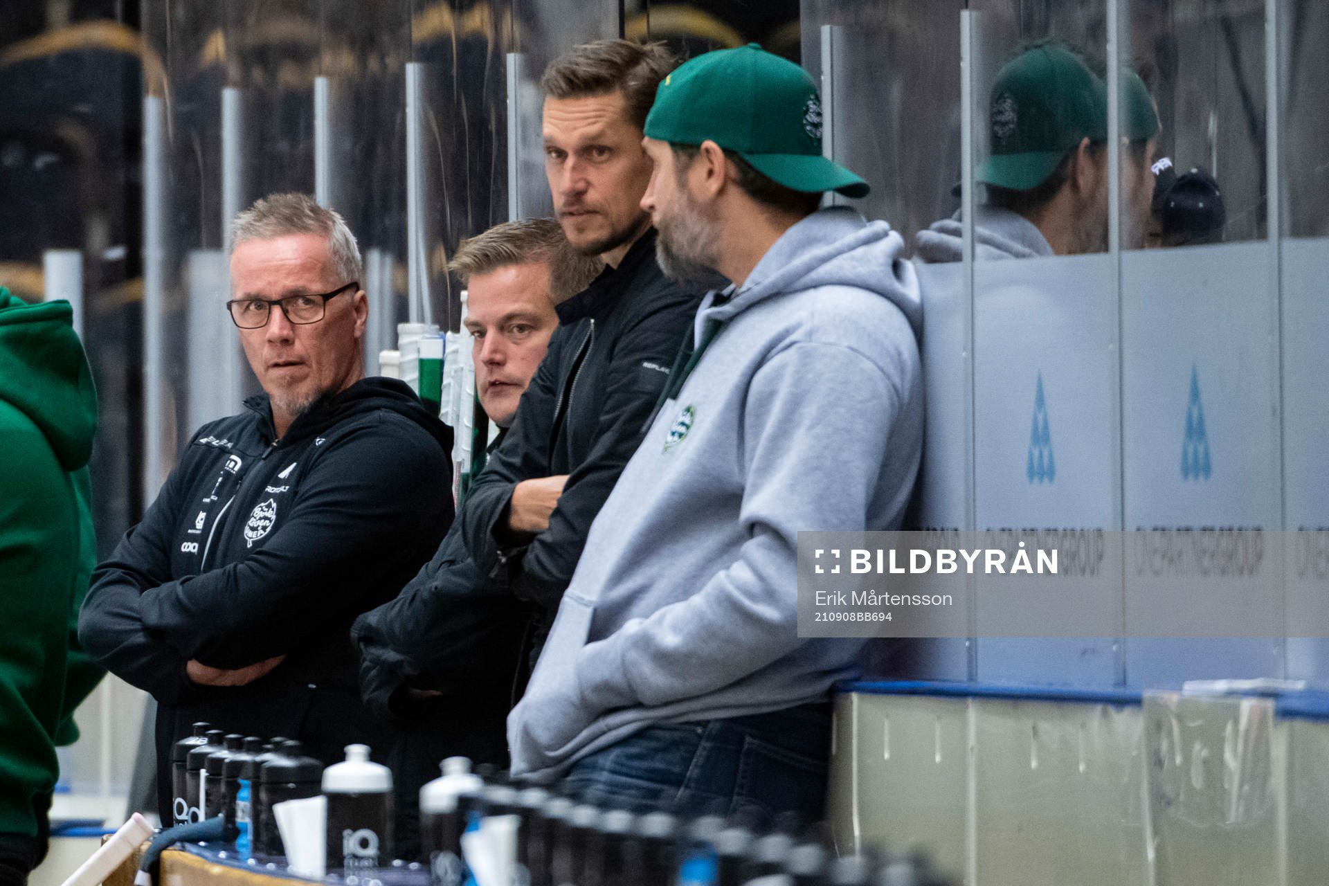 Björklövens tränare Hans Wallson och sportchef Per