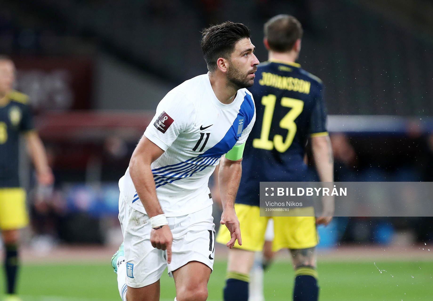 Tasos Bakasetas of Greece celebrate