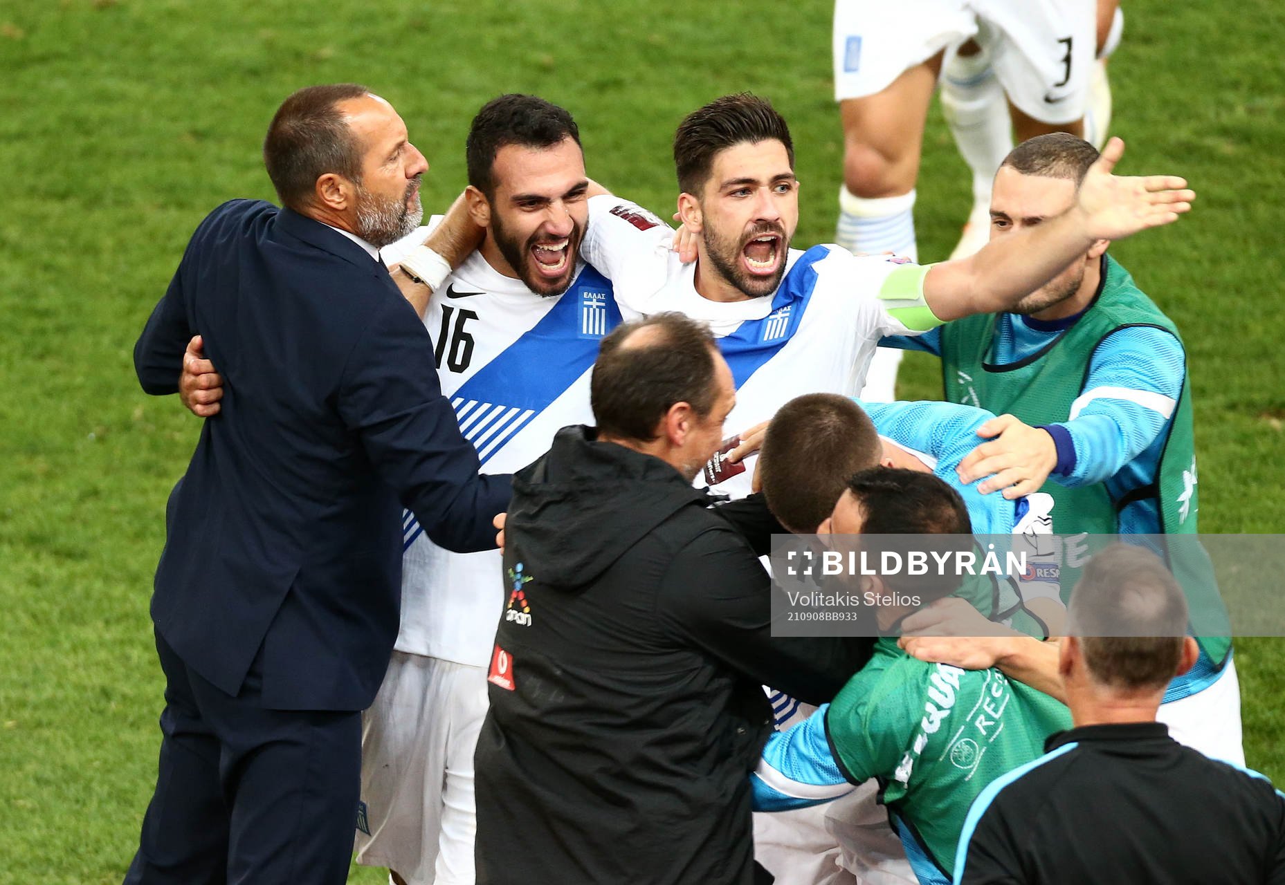 Players of Greece celebrate