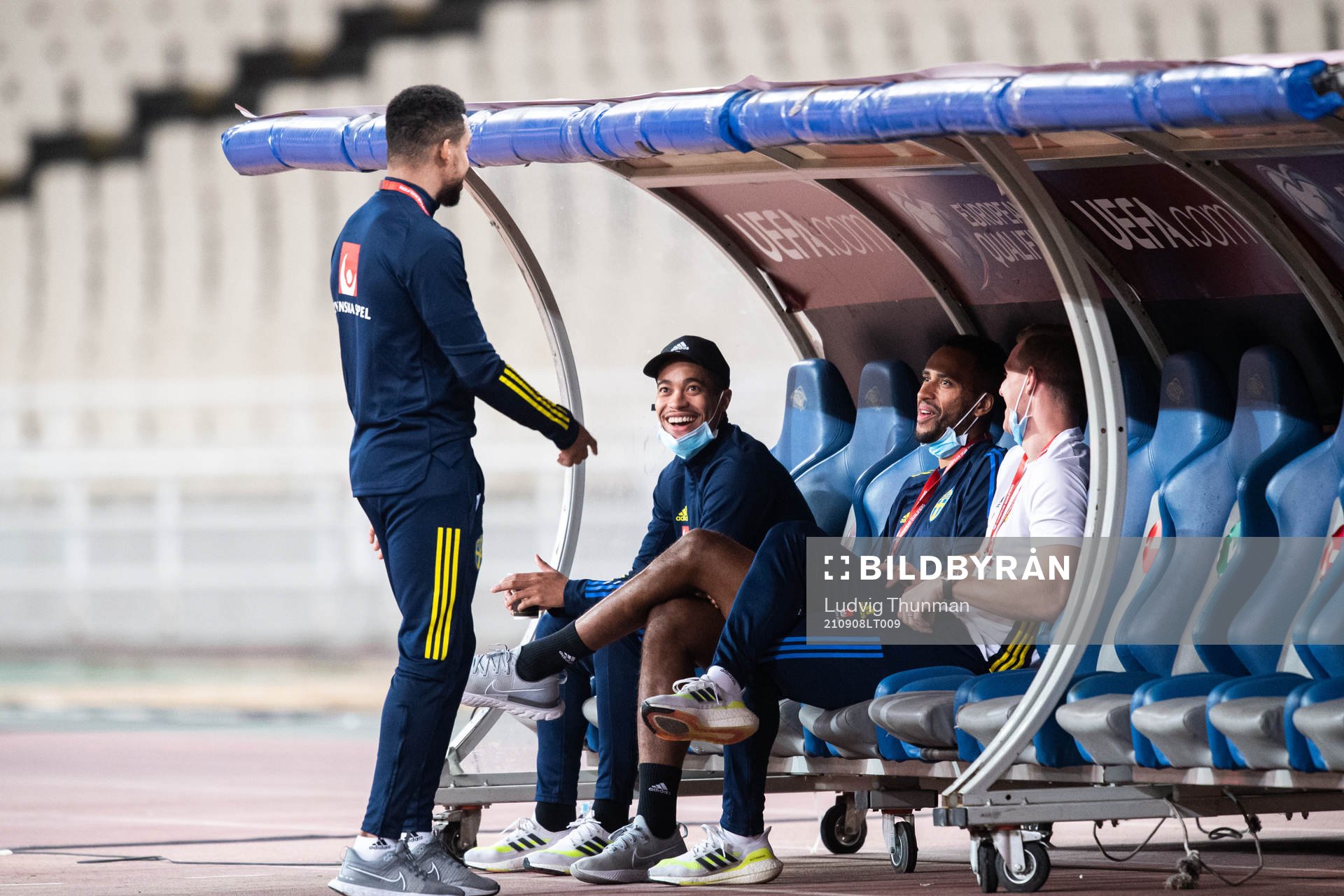 Martin Olsson, Robin Quaison, Isaac Kiese Thelin and Emil