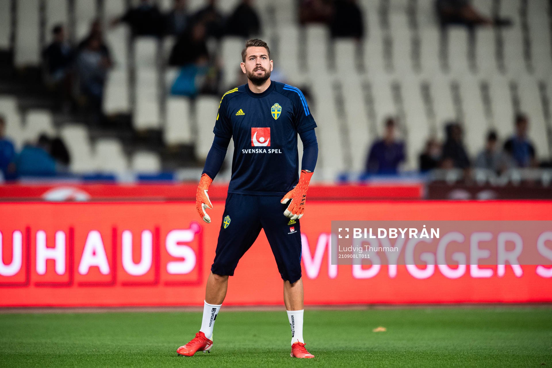 Goalkeeper Kristoffer Nordfeldt of Sweden