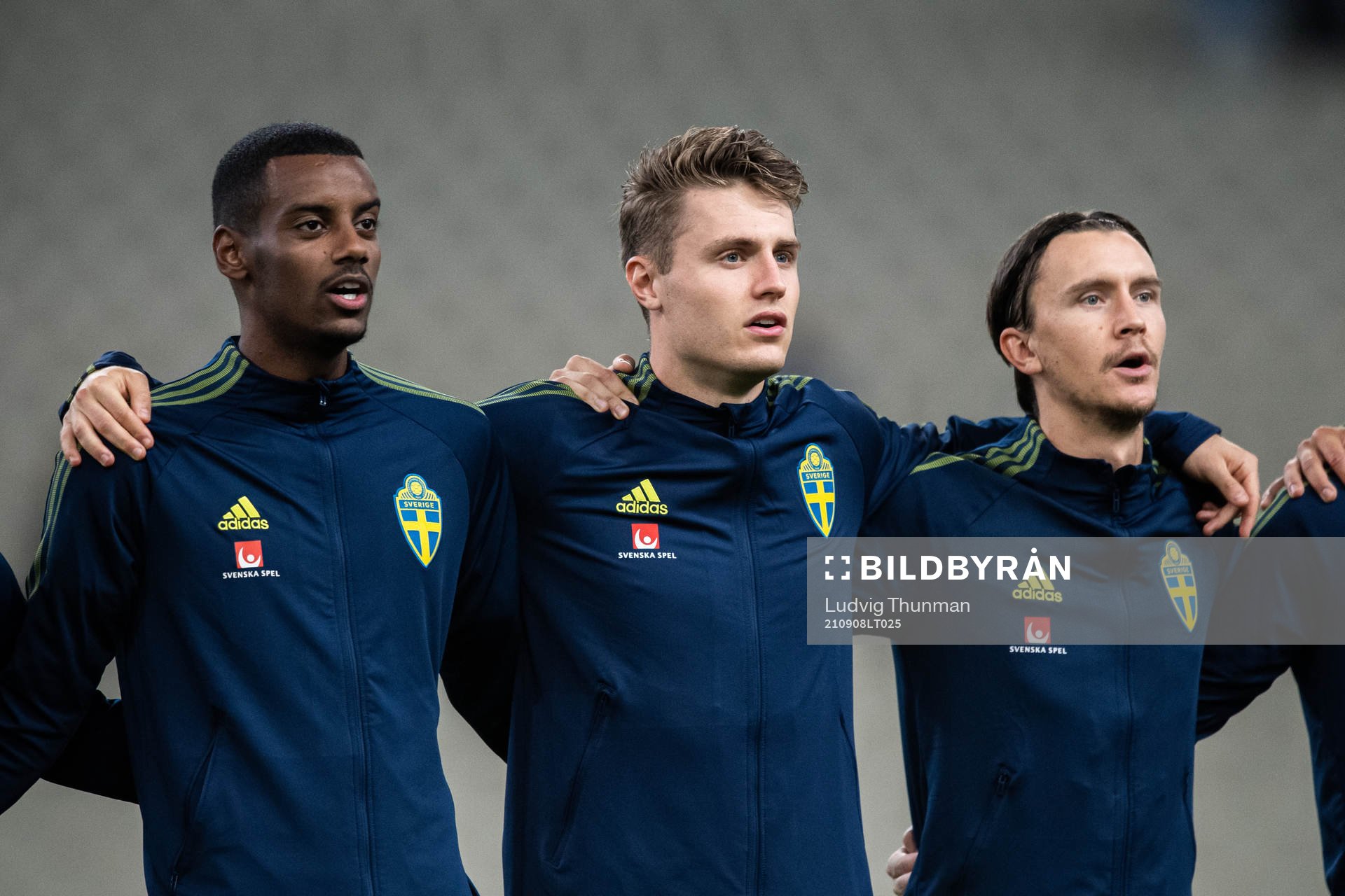 Alexander Isak, Mattias Svanberg and Kristoffer Olsson of