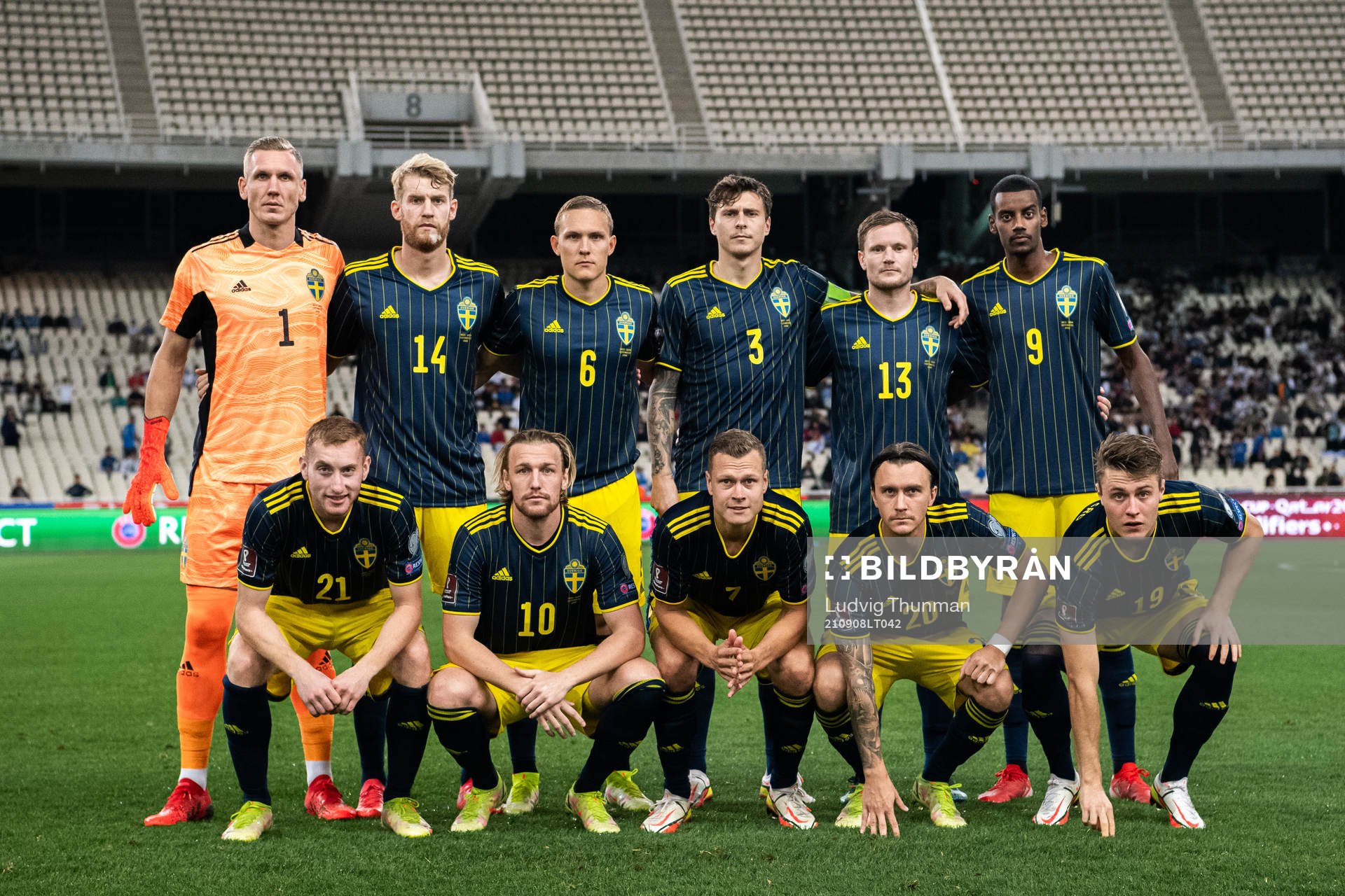 The starting eleven of Sweden