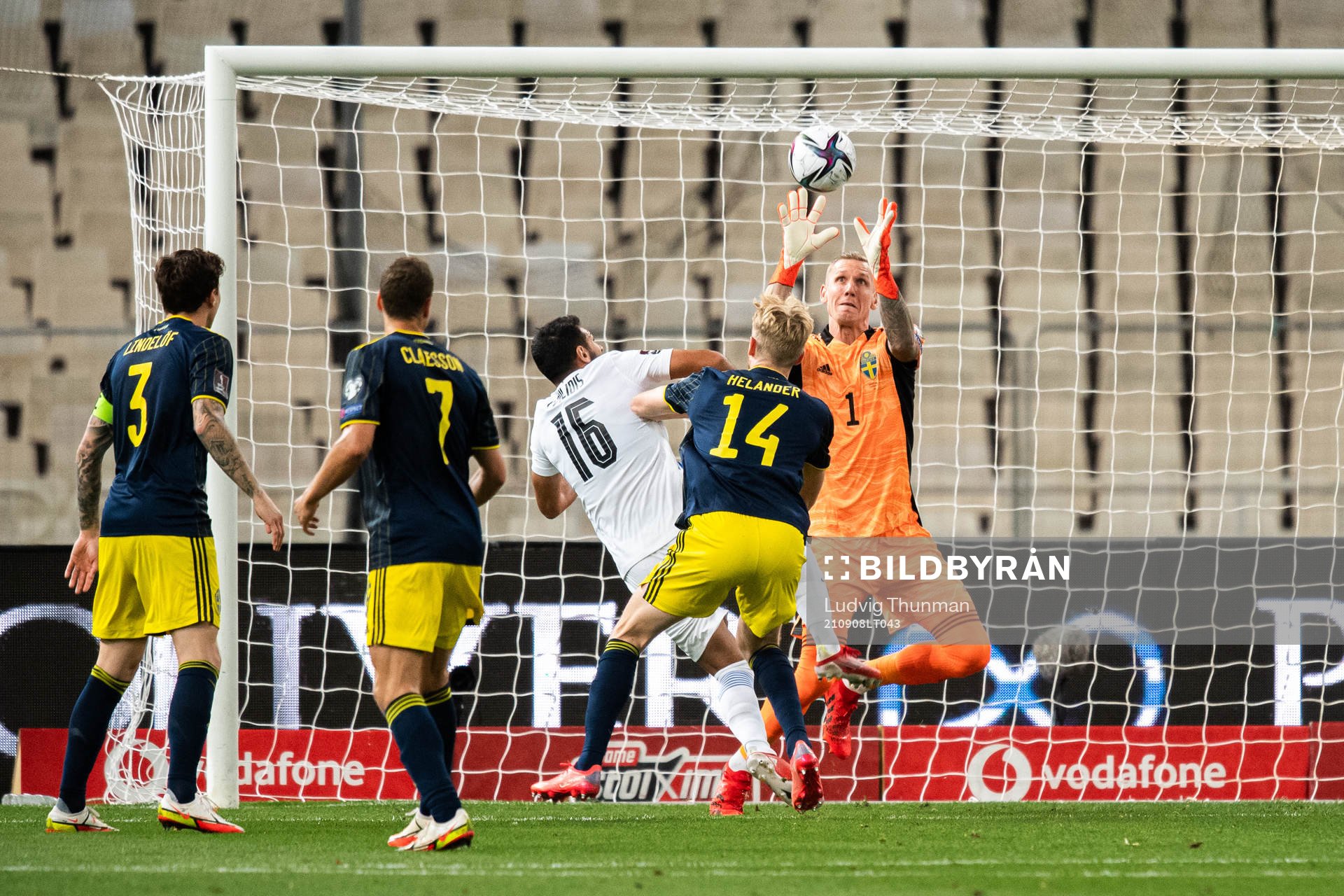 Goalkeeper Robin Olsen of Sweden