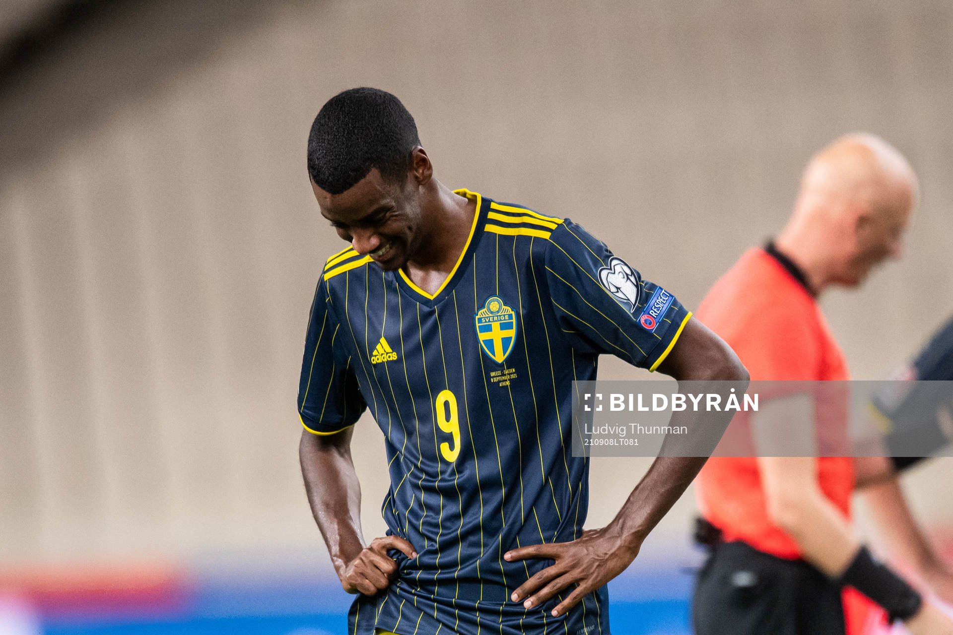 Alexander Isak of Sweden looks dejected