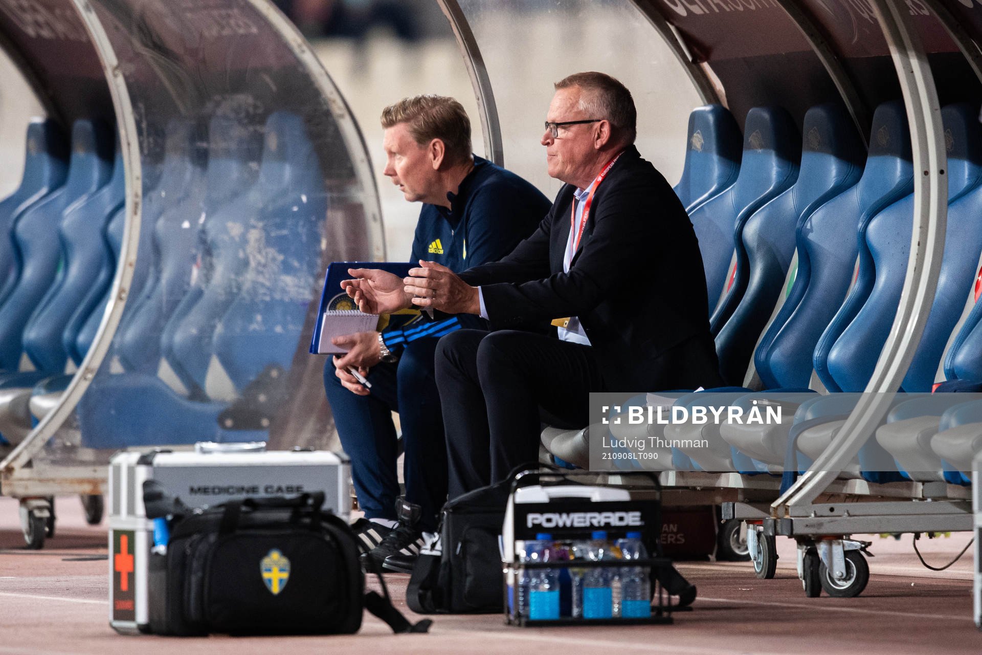 Assistant coach Peter Wettergren and head coach Janne
