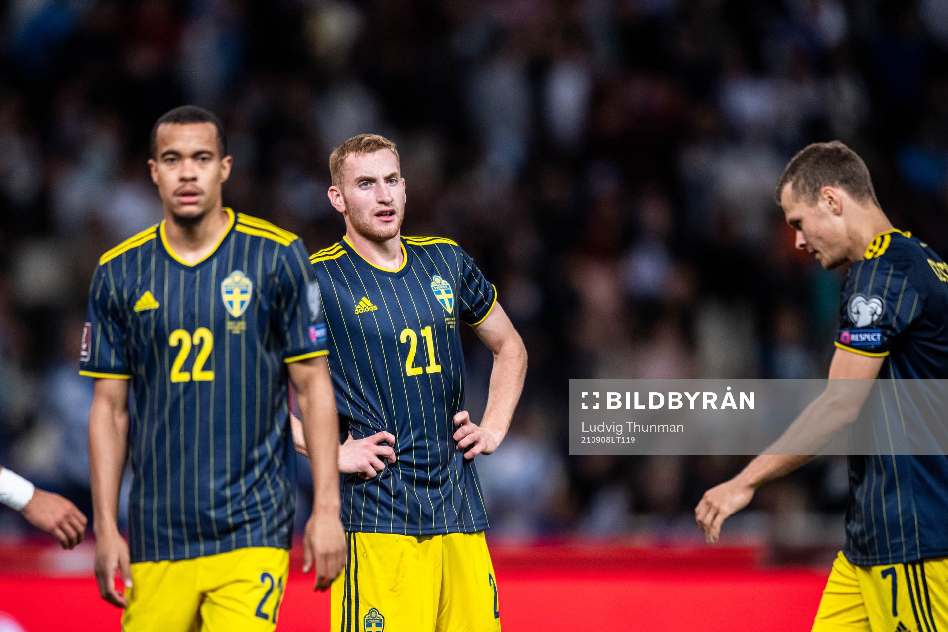 Robin Quaison, Dejan Kulusevski and Viktor Claesson of