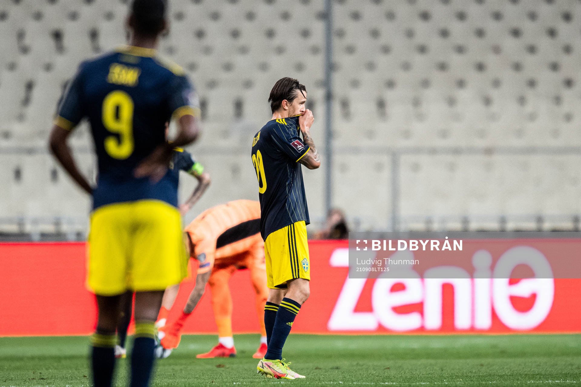 Kristoffer Olsson of Sweden looks dejected