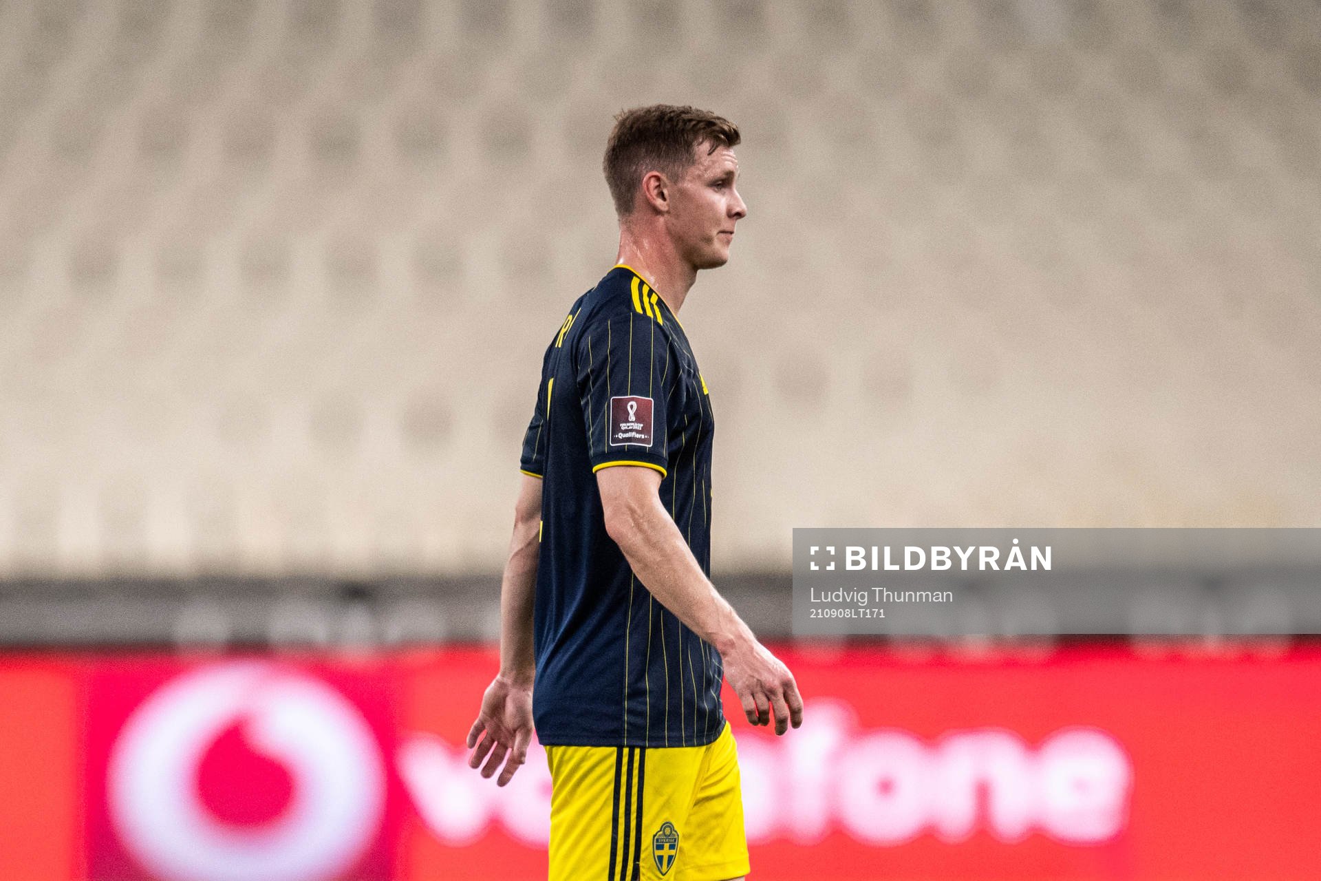 Emil Krafth of Sweden looks dejected