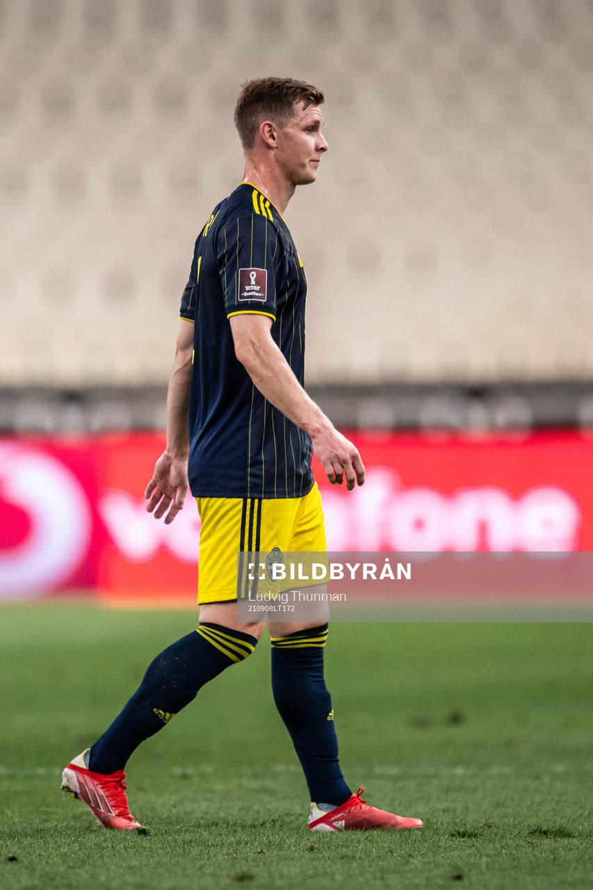 Emil Krafth of Sweden looks dejected