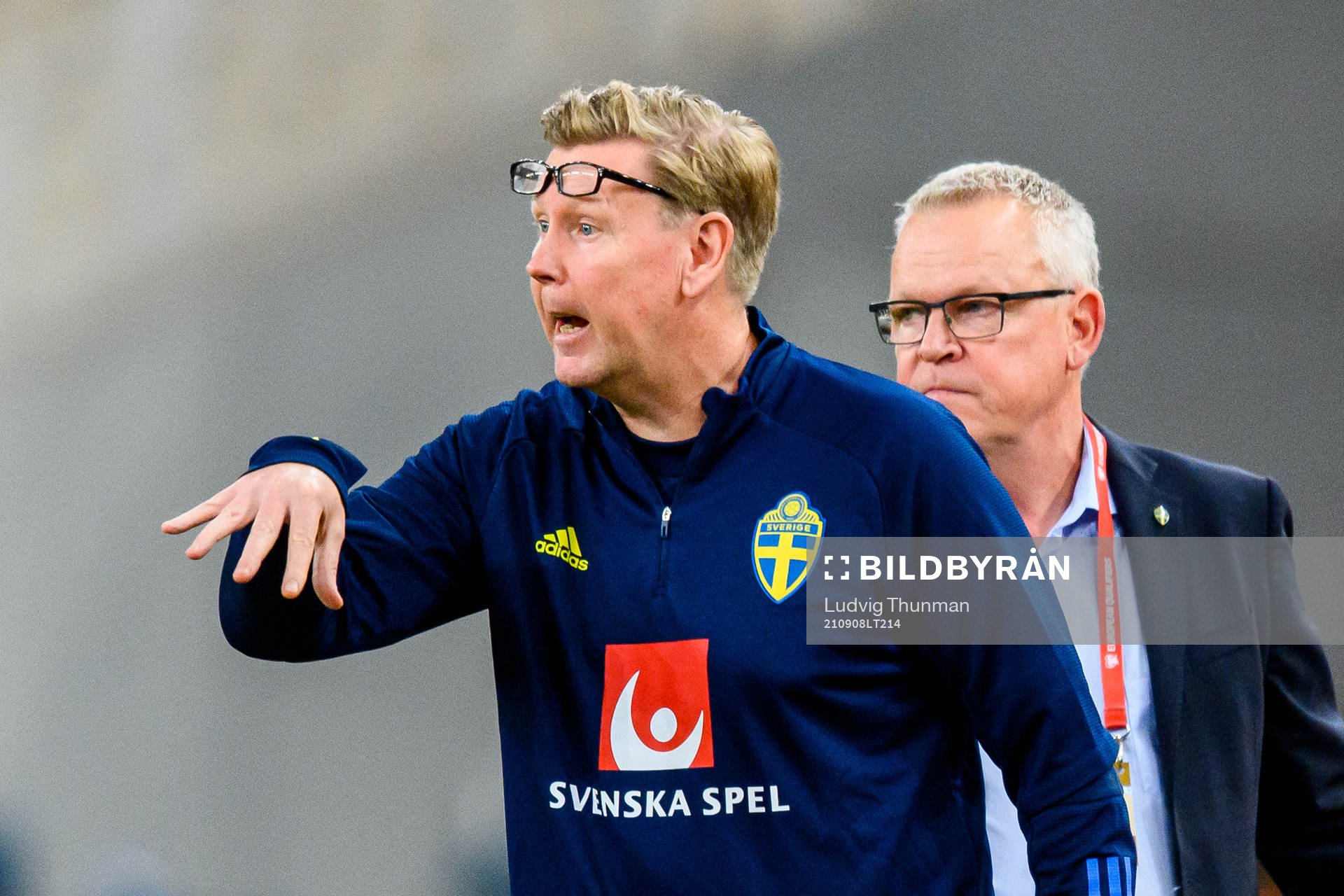 Assistant coach Peter Wettergren and head coach Janne