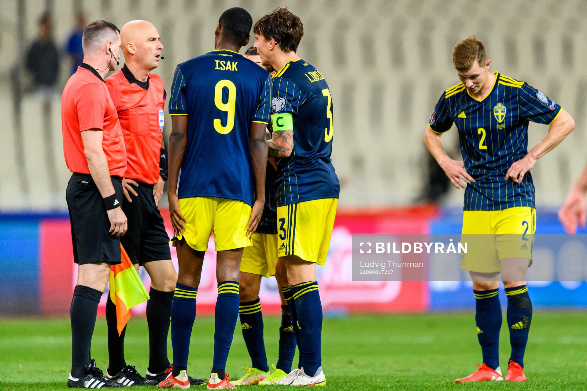 Alexander Isak, Victor Nilsson Lindelöf and Emil Krafth