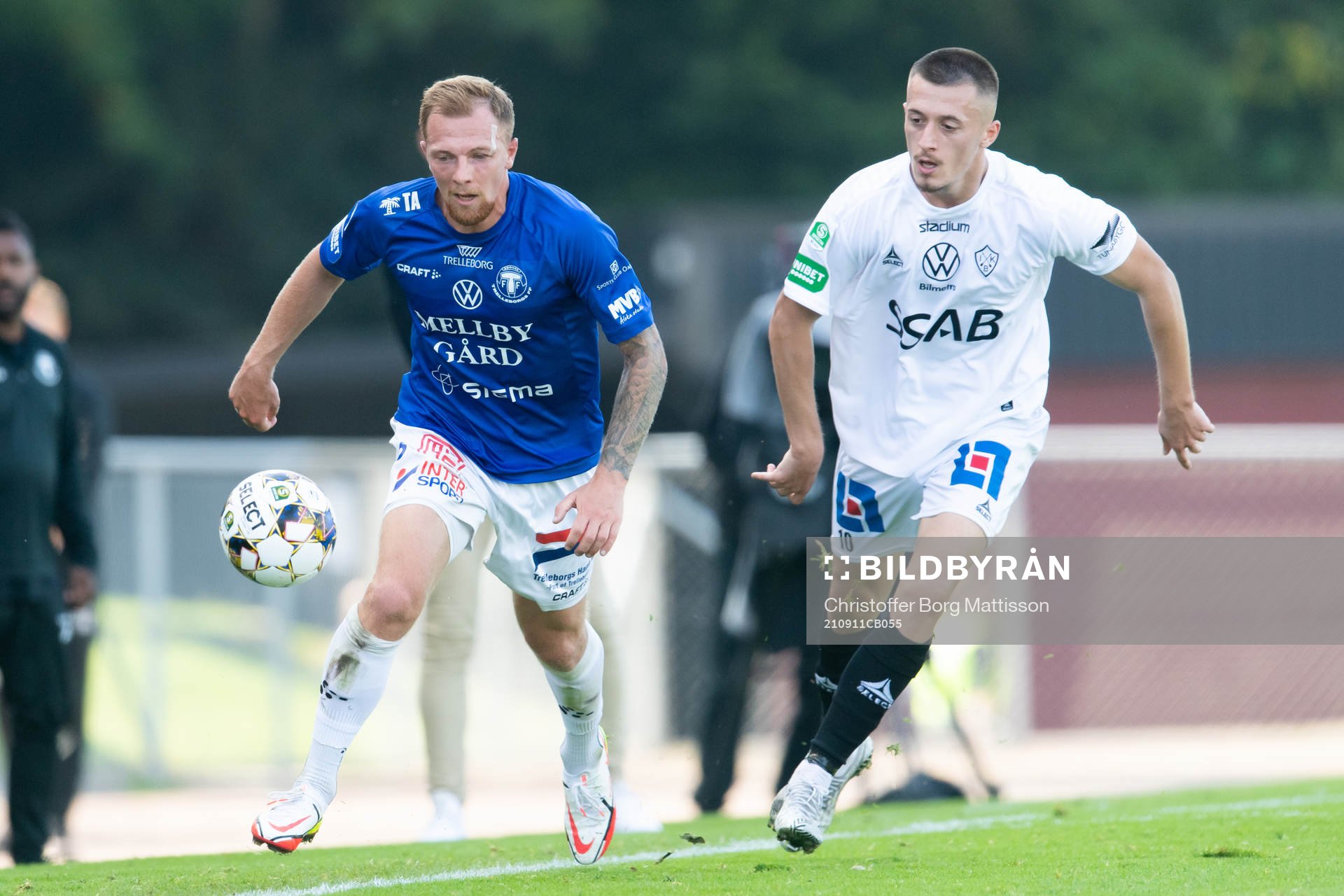 Trelleborgs Jesper Modig och Brages Leonard Pllana