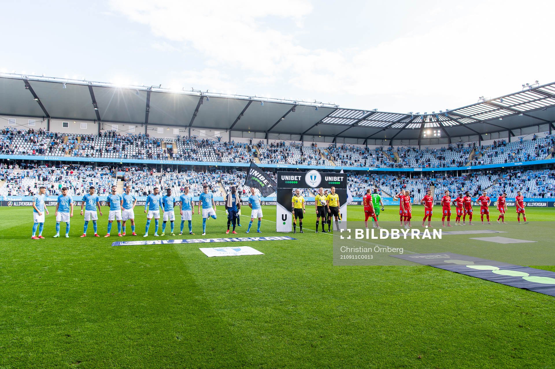 Malmö FFs och IFK Norrköpings spelare