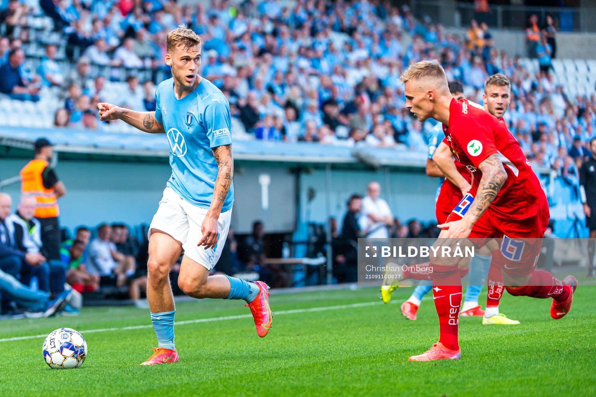 Malmö FFs Felix Beijmo och IFK Norrköpings Marco Lund