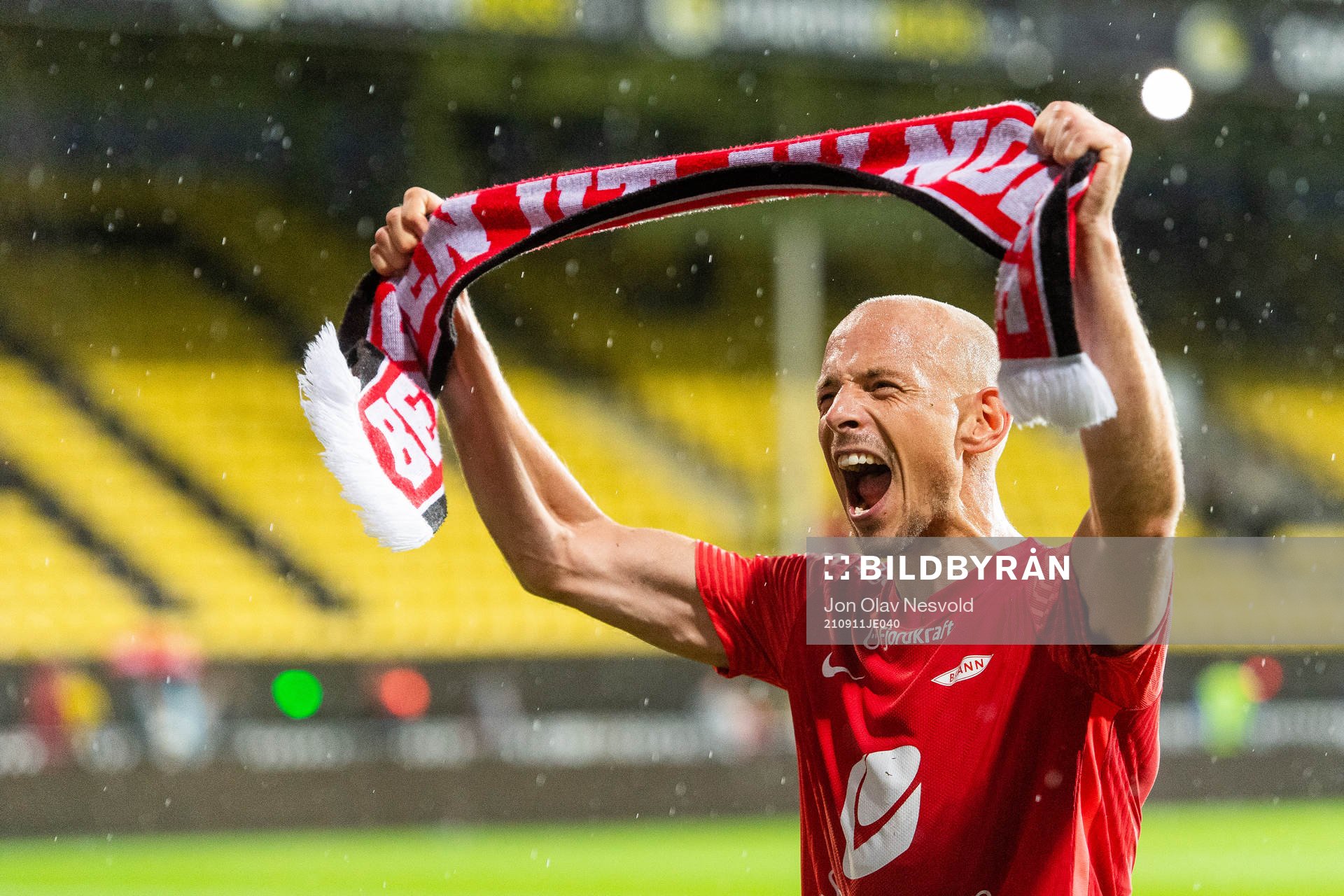 Ruben Kristiansen of Brann celebrates