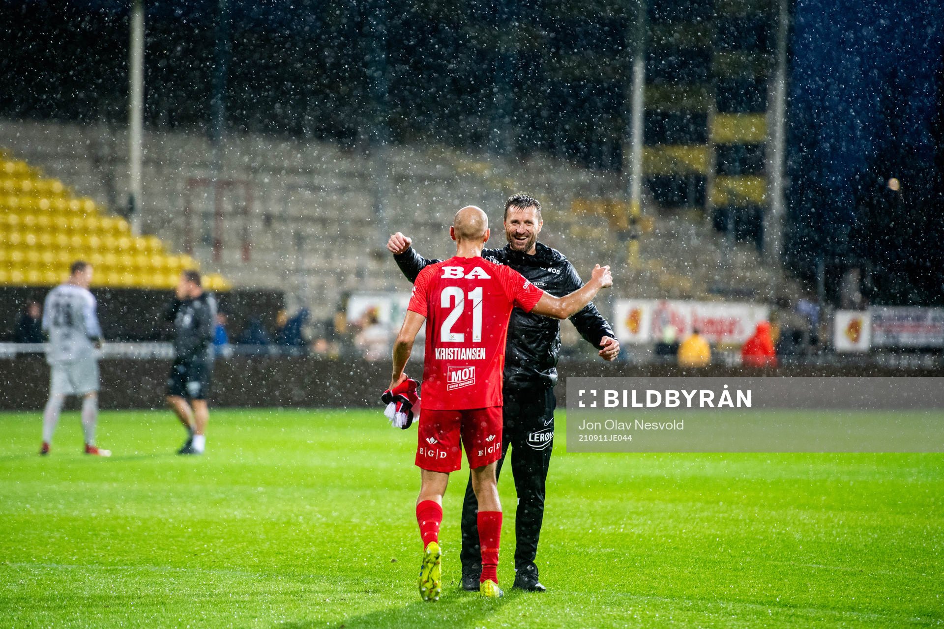 Ruben Kristiansen of Brann and Eirik Horneland, head coach