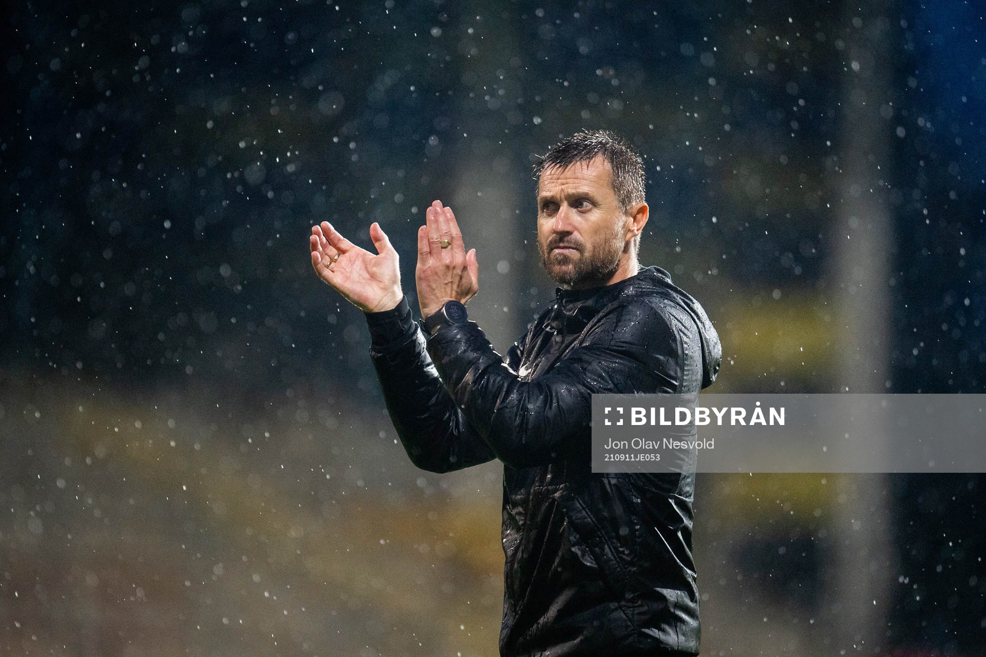 Eirik Horneland, head coach of Brann, celebrates