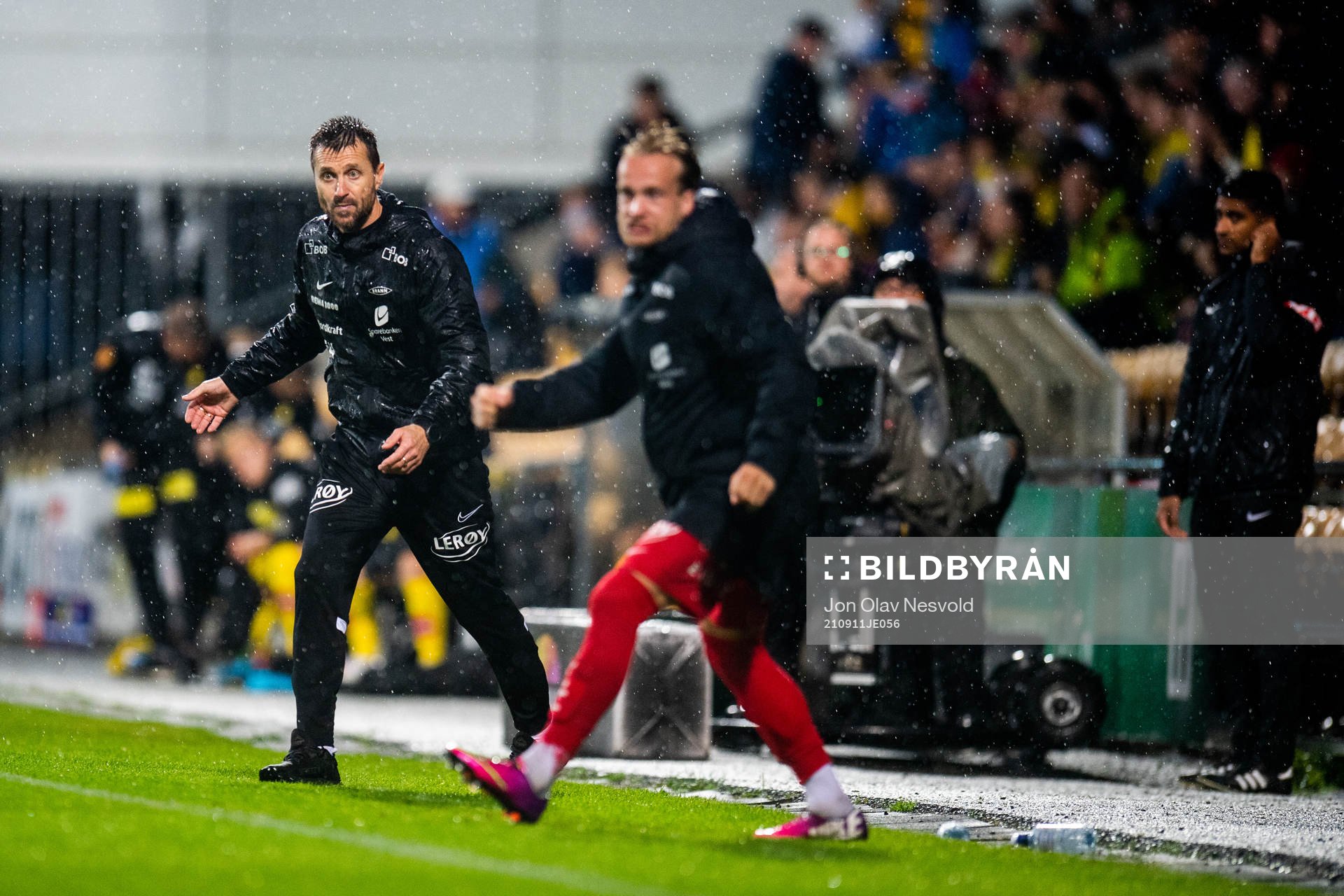 Eirik Horneland, head coach of Brann, celebrates