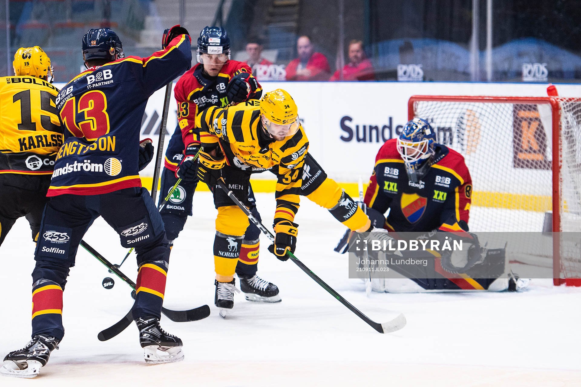 Djurgårdens Tom Nilsson och Skellefteås Tom Kühnhackl