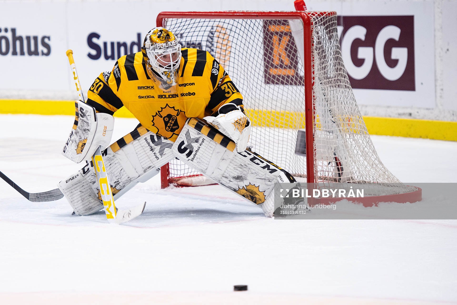 Skellefteås målvakt Gustaf Lindvall