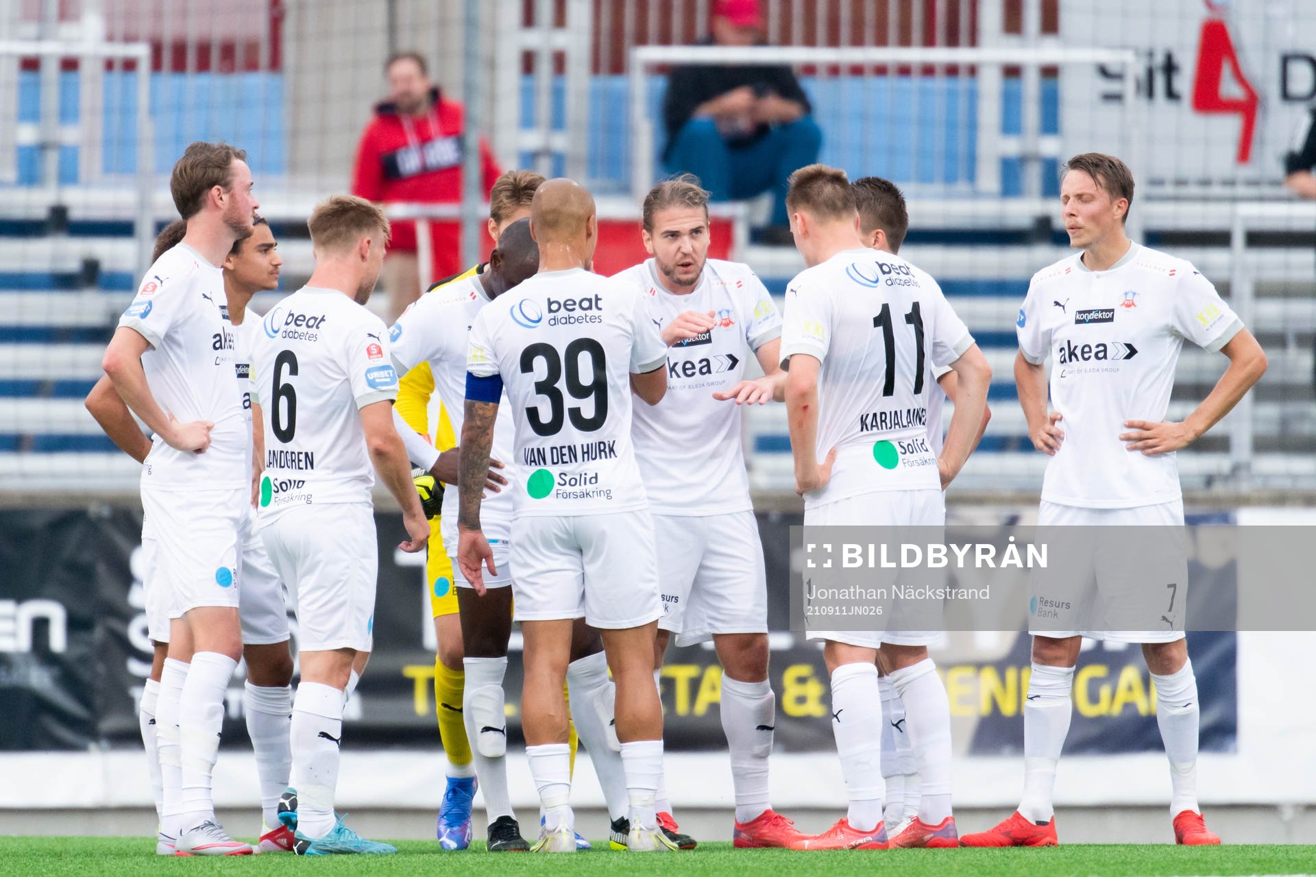 Helsingborgs spelare pratar
